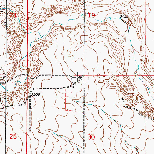 Topographic Map of 35N48E30BAAA01 Well, MT