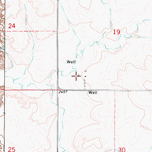 Topographic Map of 35N49E19CCDA02 Well, MT