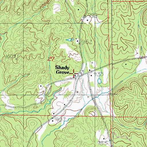 Topographic Map of Shady Grove Church, AL