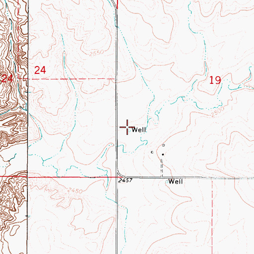 Topographic Map of 35N49E19CCBA01 Well, MT
