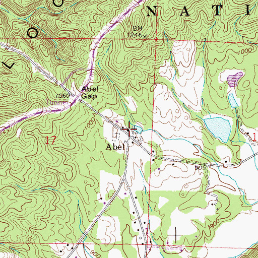 Topographic Map of Abel Bethsadia Church, AL