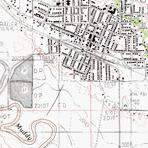 Topographic Map of 35N55E19DAD_01 Well, MT