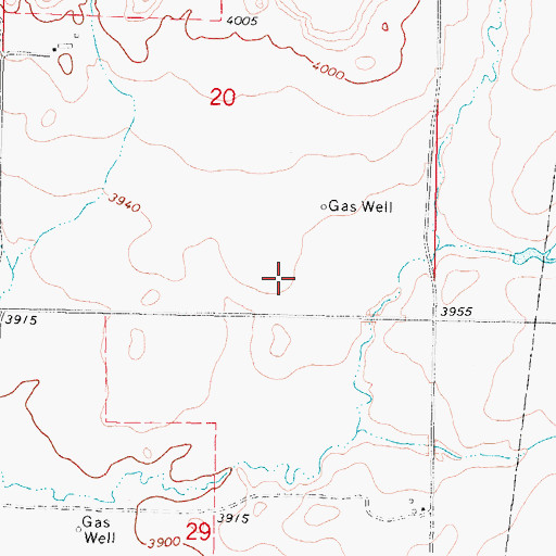Topographic Map of 35N05W20DC__01 Well, MT