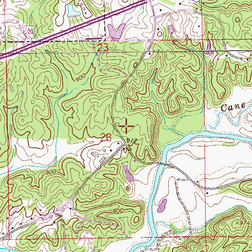 Topographic Map of Evans Cemetery, AL