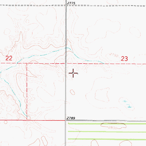 Topographic Map of 35N49E23CBBD01 Well, MT