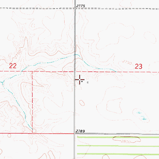 Topographic Map of 35N49E23CBBC01 Well, MT