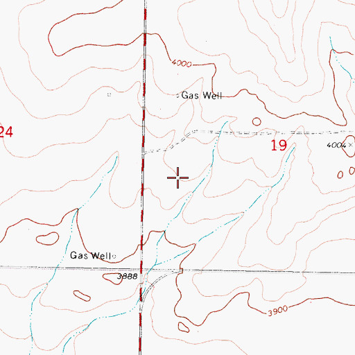 Topographic Map of 35N05W19CB__01 Well, MT