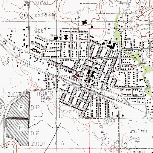 Topographic Map of 35N55E19ADDB01 Well, MT