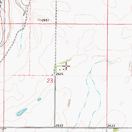 Topographic Map of 35N46E23ACCA01 Well, MT