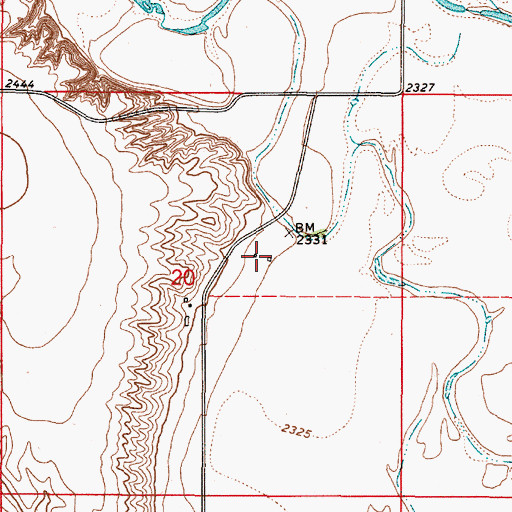 Topographic Map of 35N48E20ACDB01 Well, MT