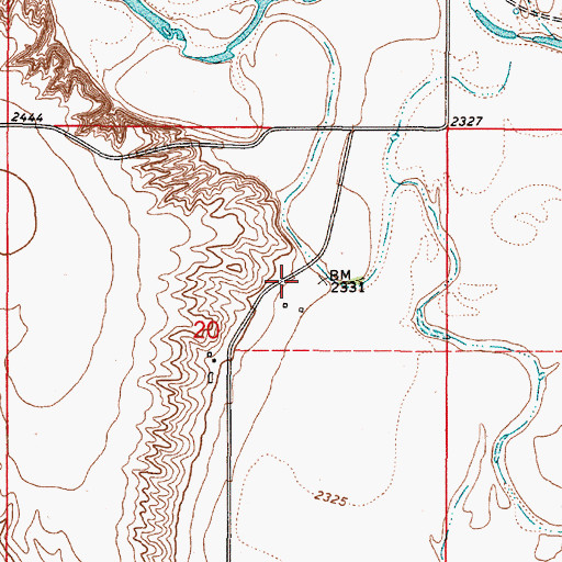 Topographic Map of 35N48E20ACAC01 Well, MT