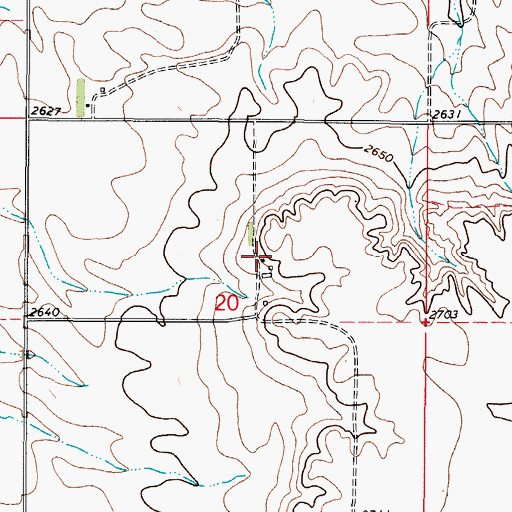 Topographic Map of 35N47E20ACBD01 Well, MT