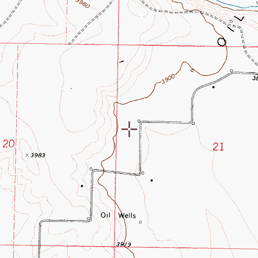 Topographic Map of 35N06W21BC__01 Well, MT