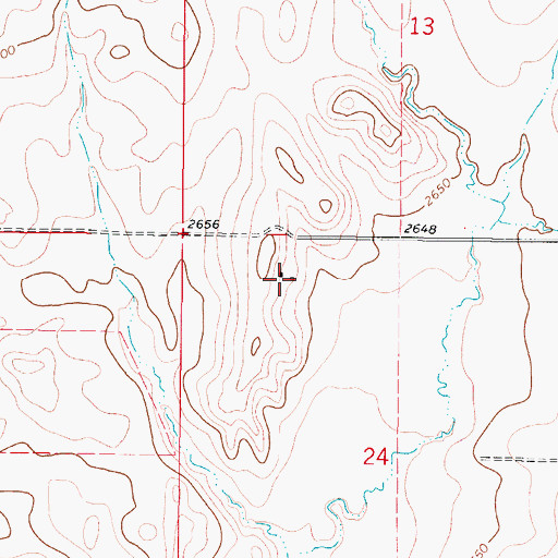 Topographic Map of 35N44E24BBAD01 Well, MT