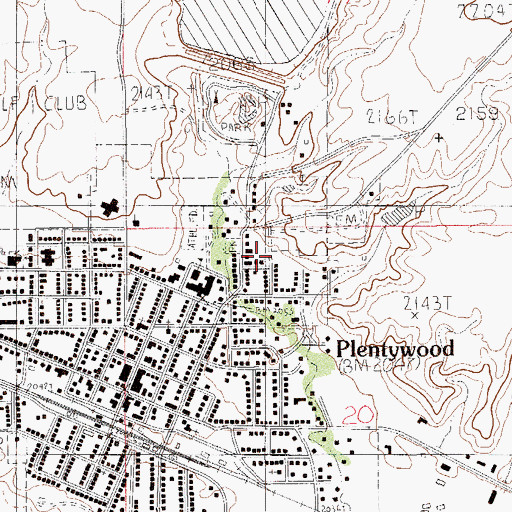 Topographic Map of 35N55E20BAB_01 Well, MT