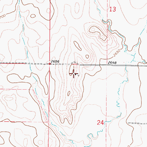 Topographic Map of 35N44E24BABC01 Well, MT