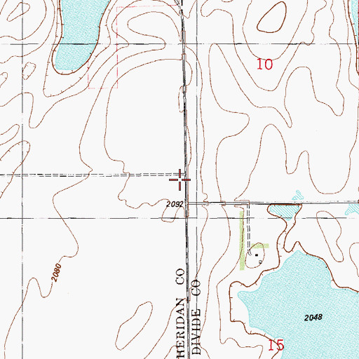 Topographic Map of 35N58E24AAAA01 Well, MT