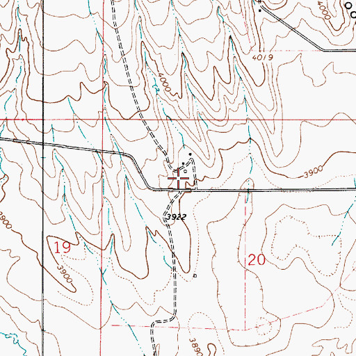 Topographic Map of 35N05E20BACC01 Well, MT