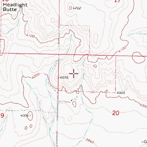 Topographic Map of 35N05W20BB__01 Well, MT