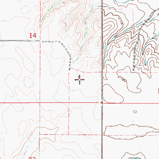 Topographic Map of 35N50E14DDBD01 Well, MT