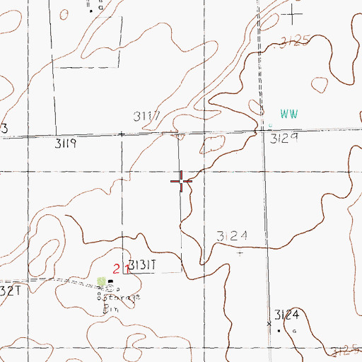 Topographic Map of 35N24E09BDAA01 Well, MT