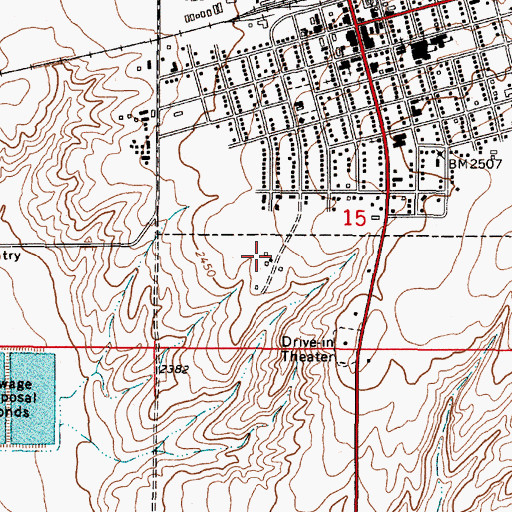 Topographic Map of 35N48E15CDBB01 Well, MT
