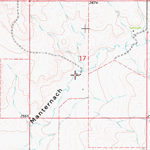 Topographic Map of 35N49E17CADB01 Well, MT