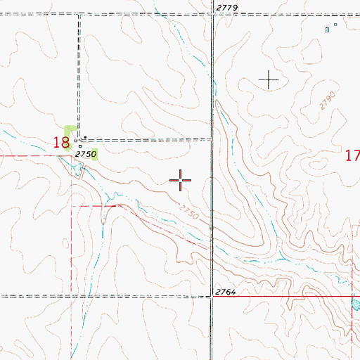 Topographic Map of 35N50E07ADDB01 Well, MT