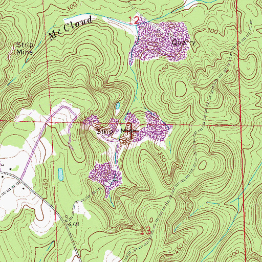 Topographic Map of Mathison Mine, AL