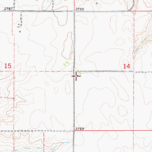 Topographic Map of 35N50E14CBBB01 Well, MT
