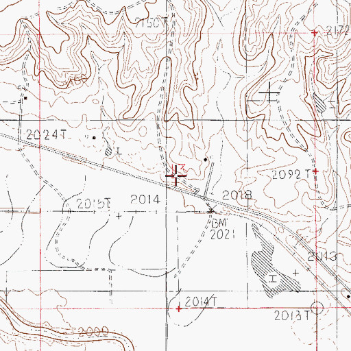 Topographic Map of 35N54E13DBBB01 Well, MT
