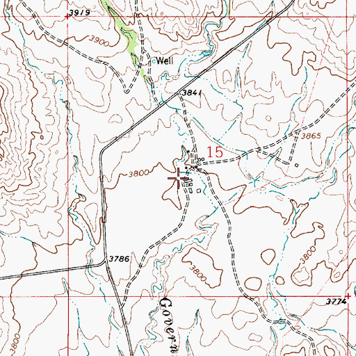 Topographic Map of 35N05E15CAAC01 Well, MT