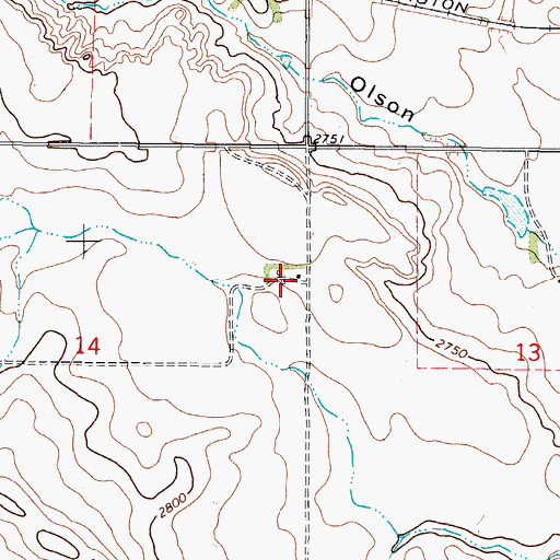 Topographic Map of 35N45E14ADAD01 Well, MT