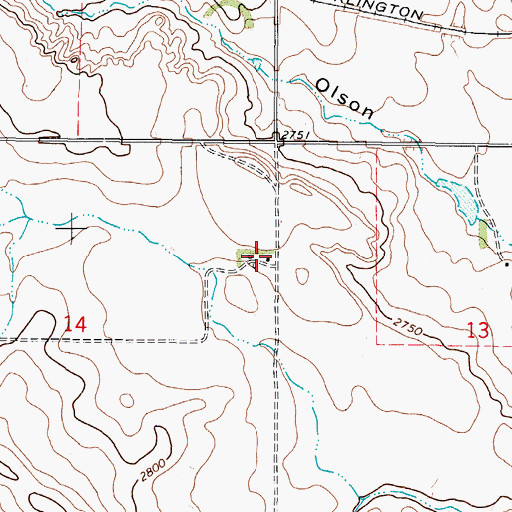 Topographic Map of 35N45E14ADAA01 Well, MT