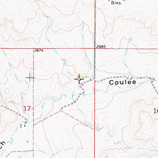 Topographic Map of 35N49E17ADAB02 Well, MT