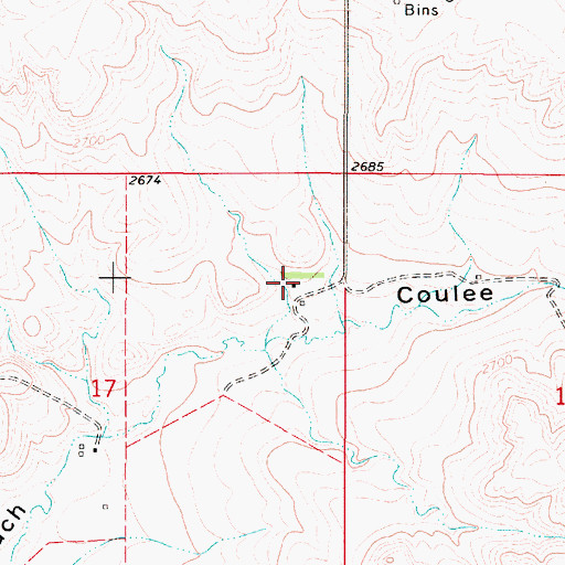 Topographic Map of 35N49E17ADAB03 Well, MT