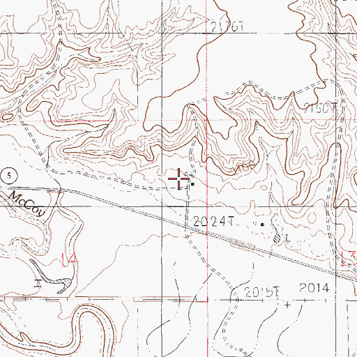 Topographic Map of 35N54E14AADC01 Well, MT