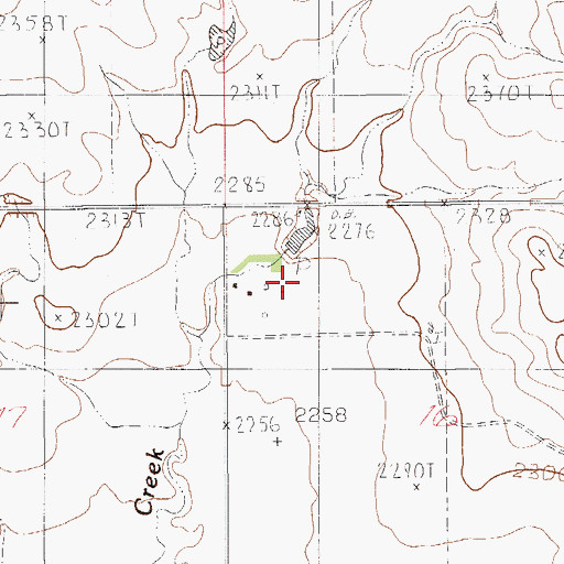Topographic Map of 35N56E16BBDB01 Well, MT