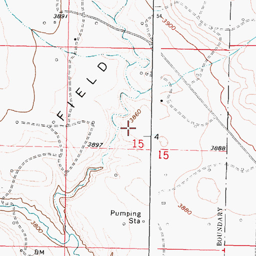 Topographic Map of 35N06W15BD__01 Well, MT