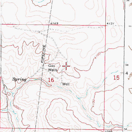 Topographic Map of 35N05W16AC__01 Well, MT