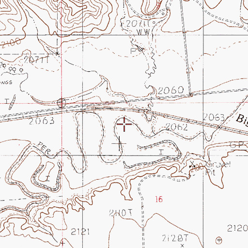 Topographic Map of 35N53E16BABD01 Well, MT