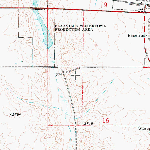 Topographic Map of 35N50E16BABC01 Well, MT
