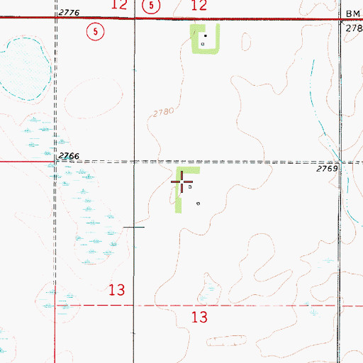 Topographic Map of 35N49E13BAAD01 Well, MT