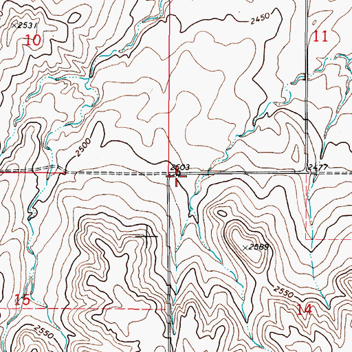 Topographic Map of 35N47E14BBBB01 Well, MT