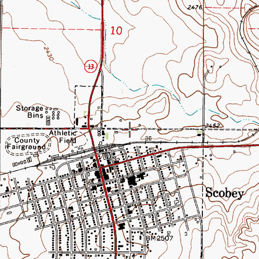 Topographic Map of 35N48E15ABAB01 Well, MT