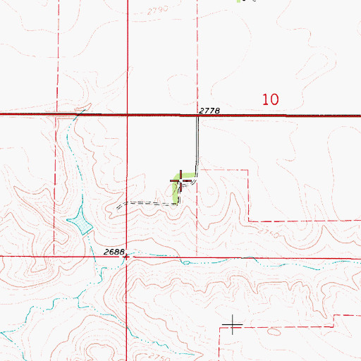 Topographic Map of 35N49E10CBDD01 Well, MT