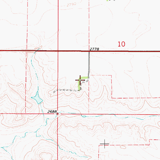 Topographic Map of 35N49E10CBDD03 Well, MT