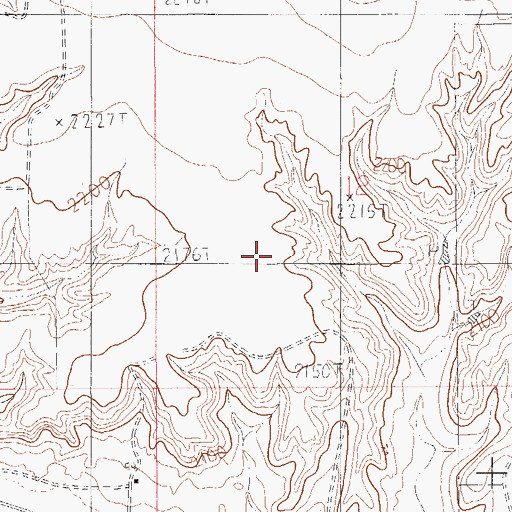 Topographic Map of 36N47E12CA__01 Well, MT