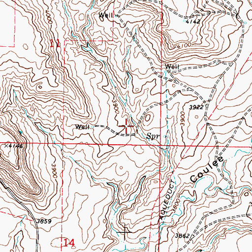 Topographic Map of 35N04W11DD__01 Well, MT