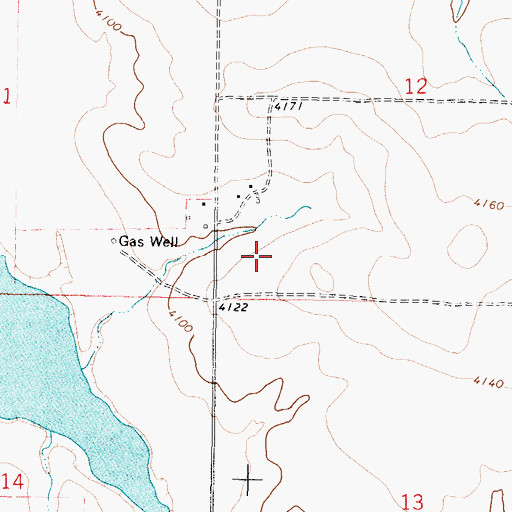 Topographic Map of 35N05W12CC__01 Well, MT
